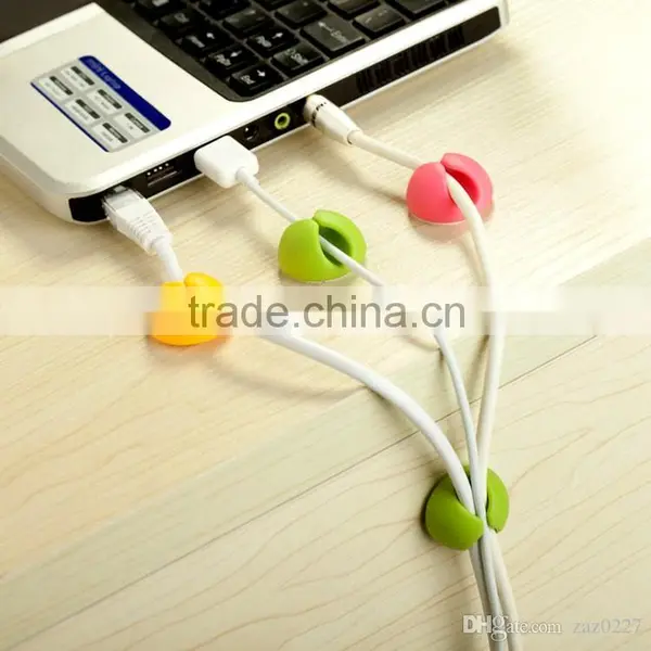 China Manufacturer Sale Cable Clamps Cute Cable Winder Earphone Silicone Cable Holder Clip photo-4