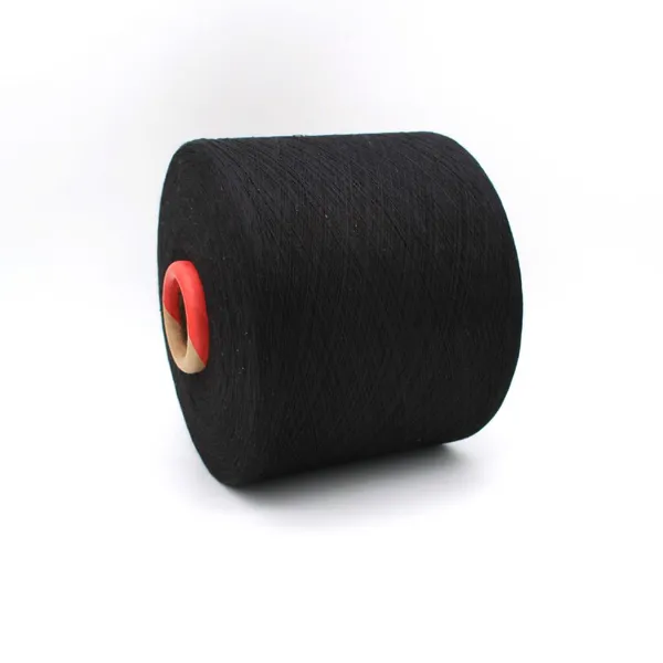 Wenzhou Manufacturer Supplies 60/40 Polyester-cotton Knitting Gloves Yarn Ne6 Black Yarns photo-3