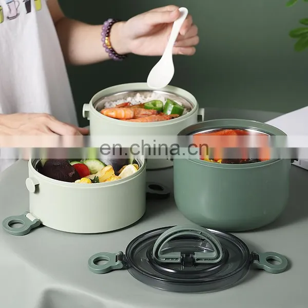 New Style Environmental Friendly Sustainable Round Adult Thermo Insulated Lunch Box photo-4