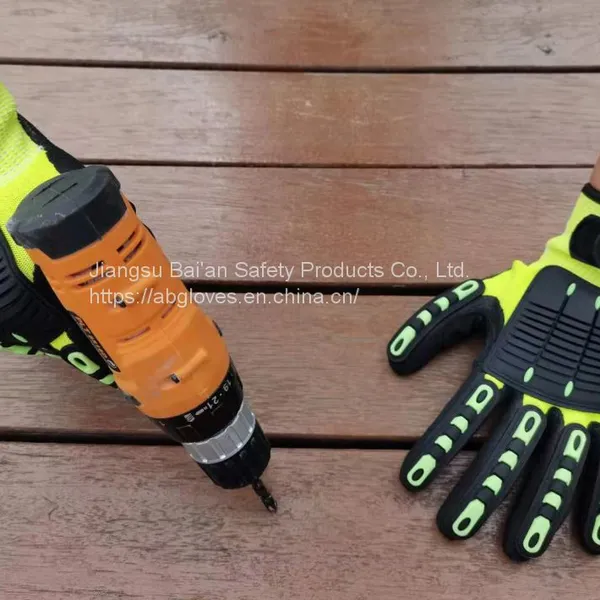 13 Gauge Hppe Liner, TPR Safety Glove, Sandy Nitrile Coated Work Glove, Cut Resistance Industrial Glove photo-2