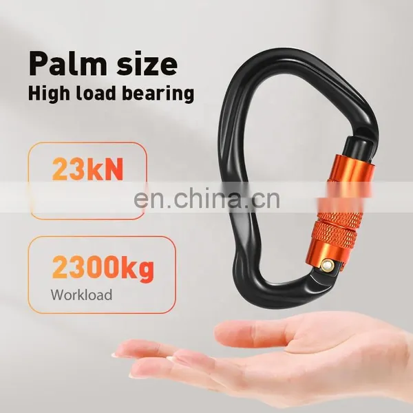 JRSGS 23KN Heavy Duty 7075 Aluminium Alloy Carabiner Clip, D-Ring Clip Hook Clip Tool Carrier Carabiner S7109TN photo-4