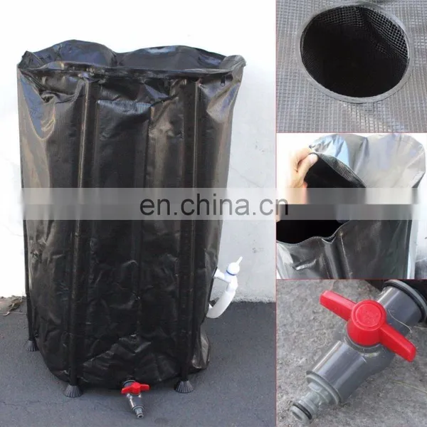 Hot Selling Portable Foldable Collapsible 100L 40*78 Rain Water Barrel Collector for Garden photo-2