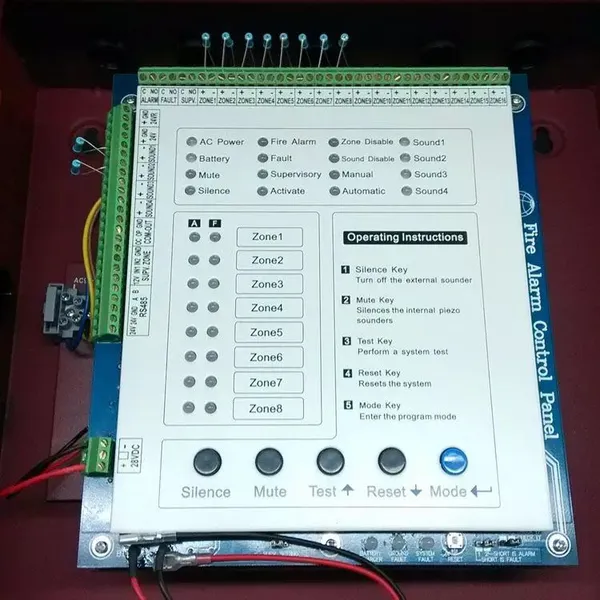 4-16 Zones Alarm Conventional Fire Alarm Control Panel Security Controller photo-5