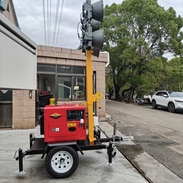 Portable Hand Crank Telescopic Mast Lighting Tower Outdoor Emergency Mobile Lighting Tower photo-3