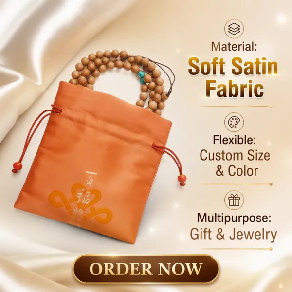 Custom Satin Drawstring Bag Silk Satin Pouch Jewelry Cosmetic Gift Packaging Dust Bag
