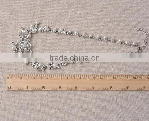 Latest Boutique Jewelry Sets For Women Alloy Pearl Bridal Jewelry Set Wholesale photo-5