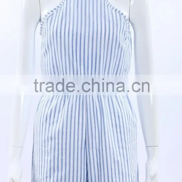 Sexy Backless Women Beach Stripe Jumpsuit Playsuit Dress Woman Apparel Hot Designer One Piece Party Dress Clothing photo-2