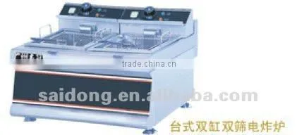 Stainless Steel Electric 2 Oil Tanks 2 Baskets Fryer(DF-685)
