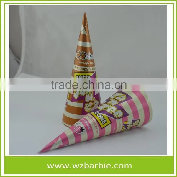 Food Grade Aluminum Foil Paper Sleeve For Ice Cream Cone photo-2