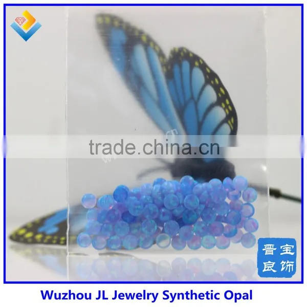 Dream Blue Fire Opal With Synthetic Round Cabochon Opal for Sale for Jewey Making photo-2