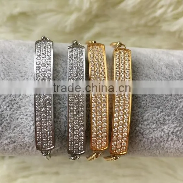 2015 Fashion Design Handchain Bracelet and Stainless Steel Bracelet With Zircone Stone by CZ Setting photo-3