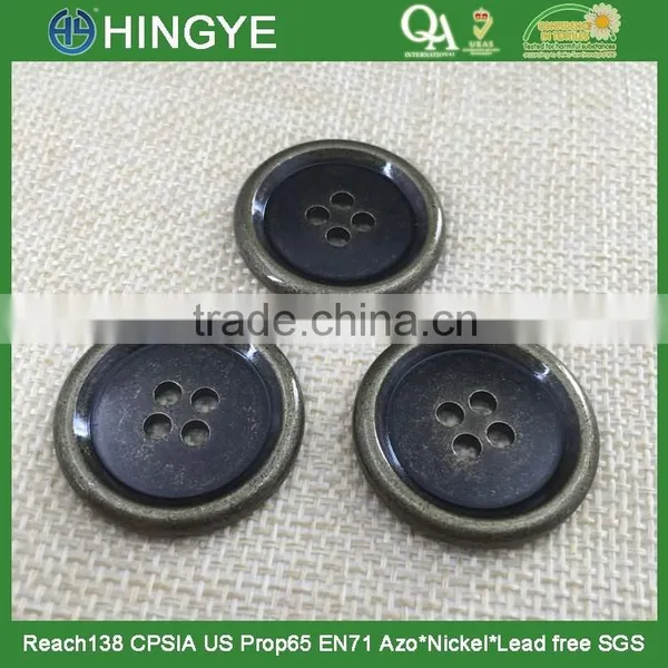 Wholesale Antique Brass 4 Holes Sew Buttons for Coat photo-2