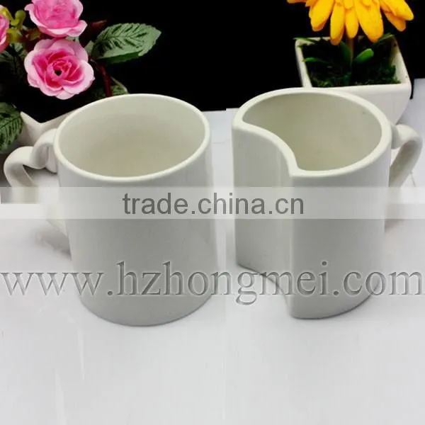 DIY 2015 New Hot Selling Plain Ceramic Lover Heat Transfer Mug Coating Cup photo-4