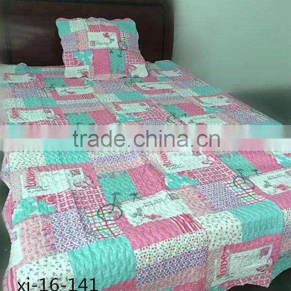 Boys Quilt With Football and Car Print in photo-4