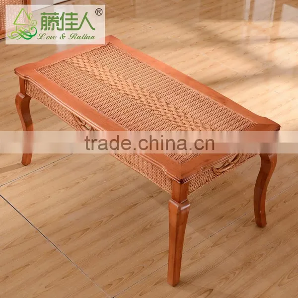 2015 China Antique Nature Rattan Cane Webbing Dinning Room Table Chair Set Furniture Set photo-3