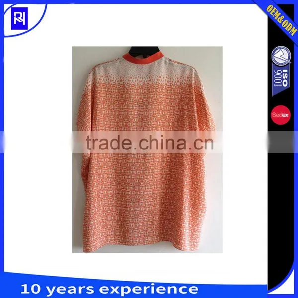 100% Silk Cdc Print Square Shirt Top Blouse Placement Cut for Ladys Women Latest Fashion Design photo-2
