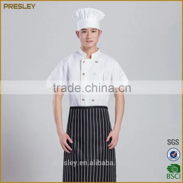 Presley Oem Hot Sell Latest Cheap Short Sleeve Stylish Chef Cook Uniform Man photo-4