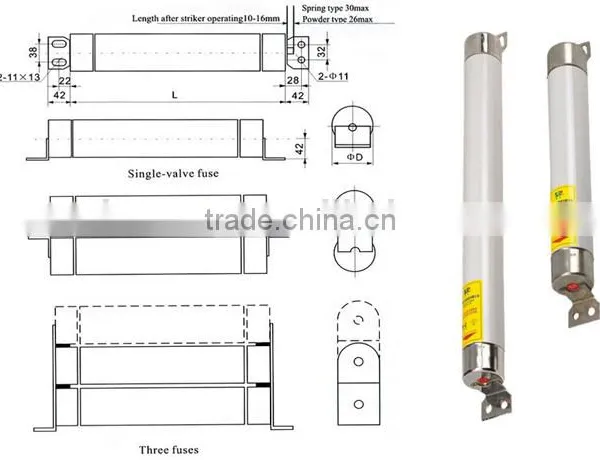 High Voltage Fuses Type W for Motor Protection photo-3