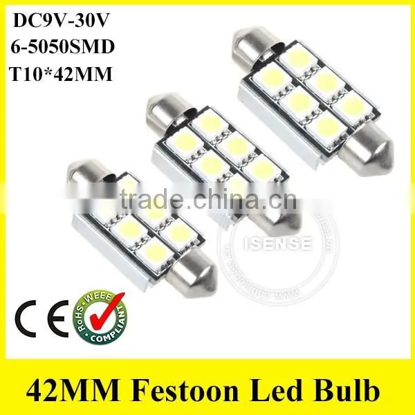 6423 6461 6411 6413 6418 6423 6461 6486X 7456 FESTOON 42MM 6SMD -5050 CAR Mini Bulbs photo-3