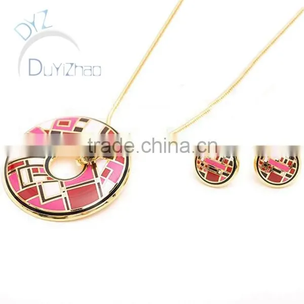 Costume Necklace Pendant Enamel Jewelry Set for Multiple Piercings