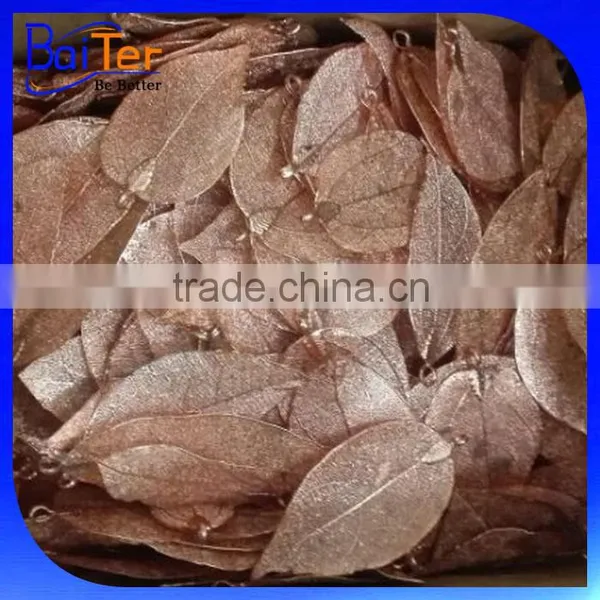 Gold Silver Plated Natural Real Leaf Charm Pendant Necklace Jewelry /Yellow Gold Plated Natural Leaf Necklace Wholesale Quality Choice photo-2