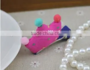 Wholesale Manufacturer Lovely Girls Hair Clips With the Cute Crown photo-2