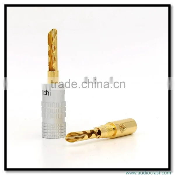 OEM 24K Gold Plated Banana Wire Connector 4MM Hallow Banana photo-4