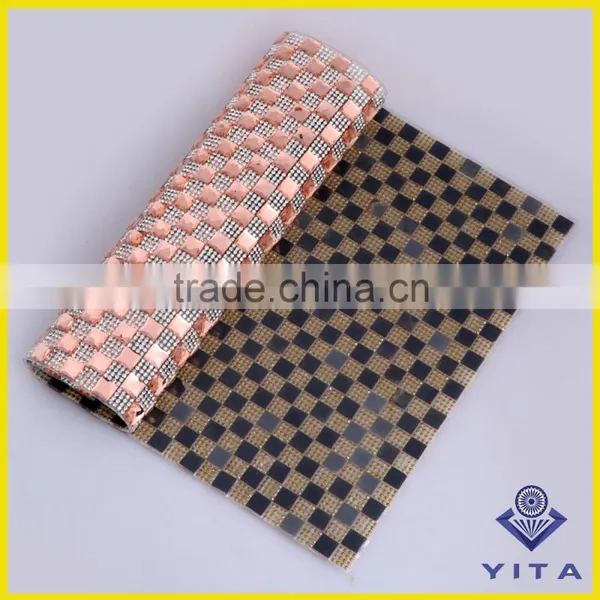 Wholesale 24x40cm Square Hotfix Adhesive Rhinestone Mesh Sheet For Shoes photo-4