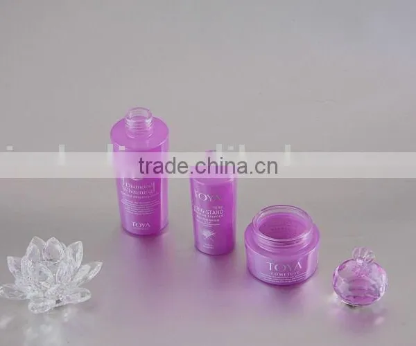 Glass Bottle and Cream Jar