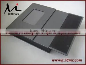 Fabric Linen Leather Wood Photo Storage Box photo-5