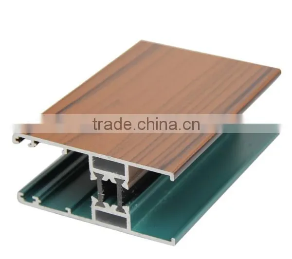 Wood Grain Finish Aluminum Glass Window photo-2