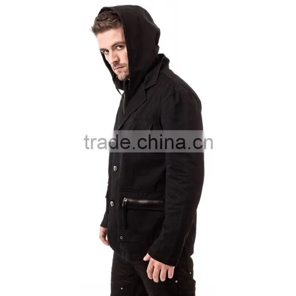 Jacket With Skull Buttons and Removable Hood photo-3