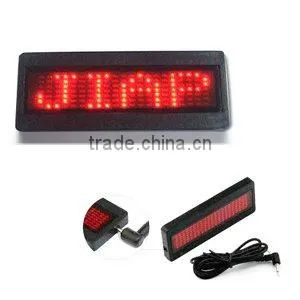digital english programmable scrolling led name badge