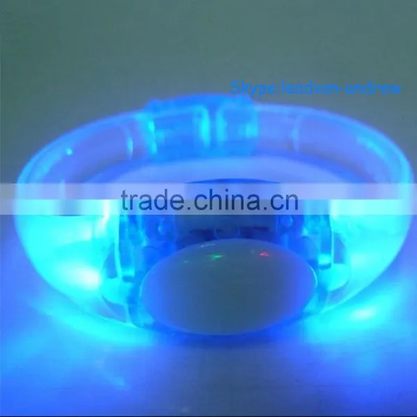Custom Fashion Gift Sound Voice Activated Flashing LED Light Bracelets photo-5