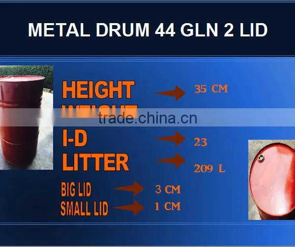 Recycled 44 Gallon Metal Drum 2 Lid