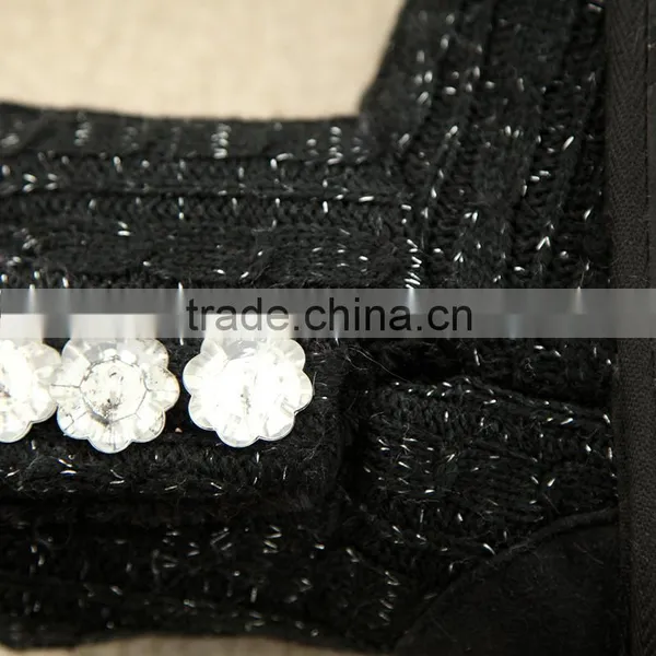 Customed Size Button Sparkle Snow Children Shoes photo-4