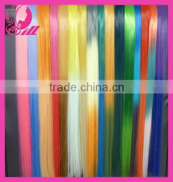 Pretty Three Tone Hair Two Tone Hair Extension Rainbow Clip in Hair Extension photo-5