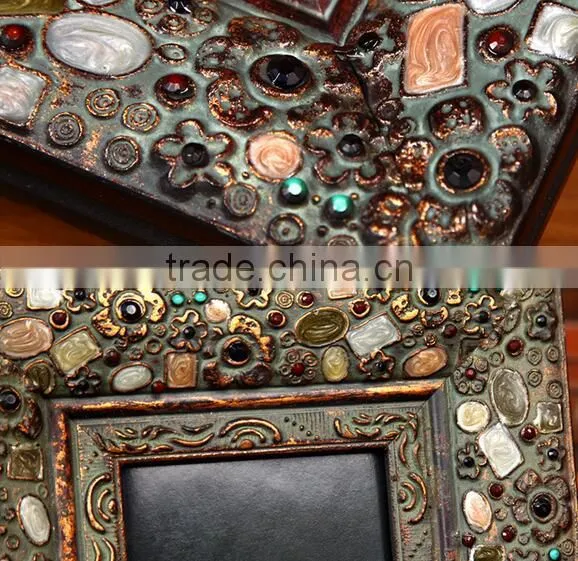 Top Quality Western-style Wall Decorative Archaistic Wooden Picture Rahmen Handmade Antique Natural Solid Wood Photo Frame photo-3