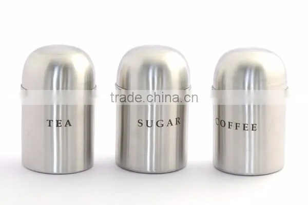 Stainless Steel Tea Coffee Sugar Canisters