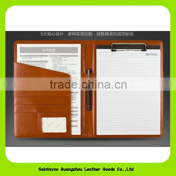 Custom Gift A4 Conference Handmade Leather Accordion File Folders photo-5