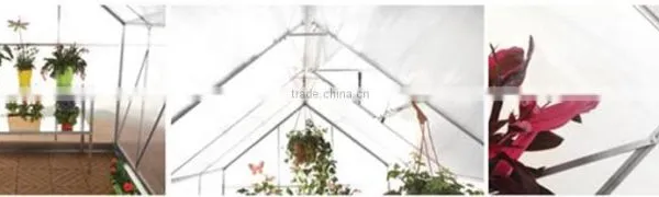 8*6 FT Aluminum Walk-in Garden Greenhouse photo-2