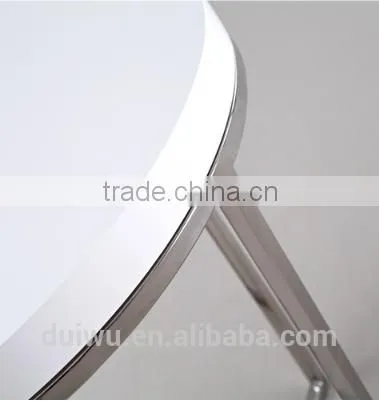 2016 Simple Round Wooden Material Stainless Steel Table photo-3