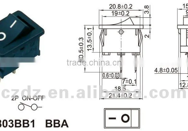 High Quality Temperature Double Push Button Rocker Switch for Electrical Products With Certificate 3 Position Switch photo-2