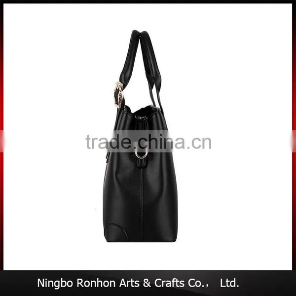Simple Design Rose Red Lady PU Leather Hand Bag photo-3