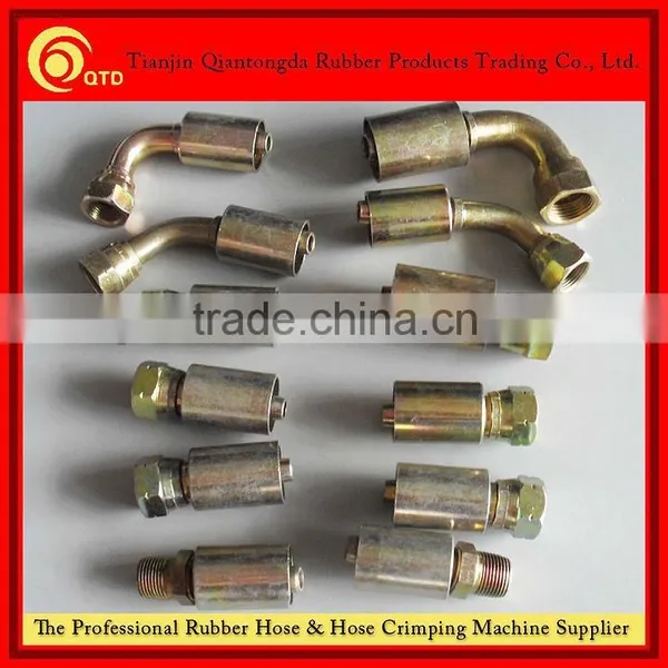 Rubber hose end fittings