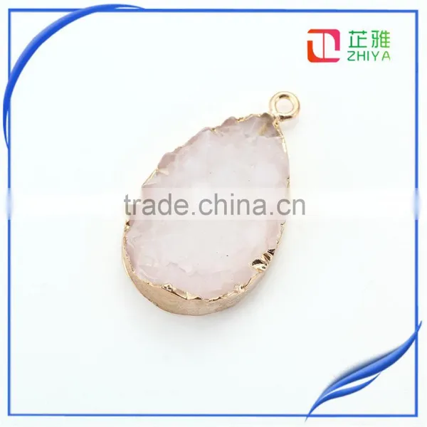 Factory Cheap Wholesale Resin Druzy Stone Pendant Jewelry photo-6
