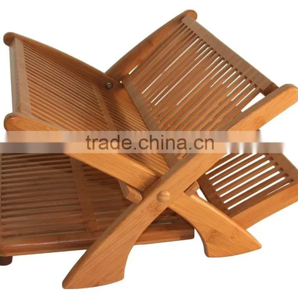 Bamboo Collapsible Eco Dish Rack photo-3