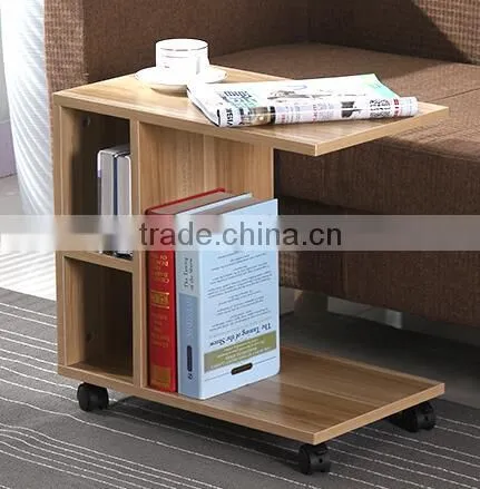 Wooden Modern Coffee Table With Wheel photo-2