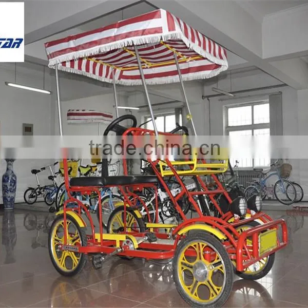 Four Wheel Blue Surrey Deluxe Bike photo-3