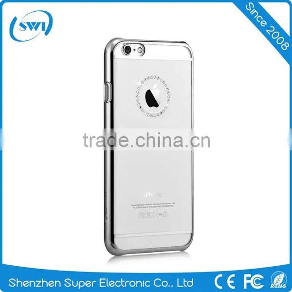 Electroplating Transparent Crystal Bling Diamonds Jewelry PC Phone Cover Case Skin For IPhone 6 6S Plus photo-4